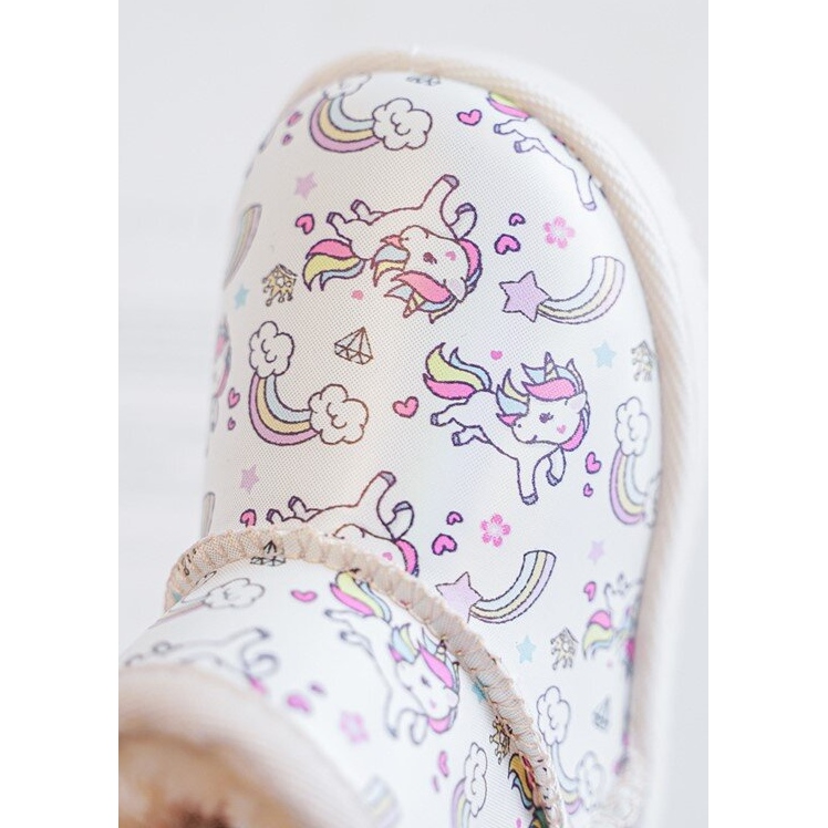 Gemusterte Schneestiefel für Kinder Beige Elenet 1