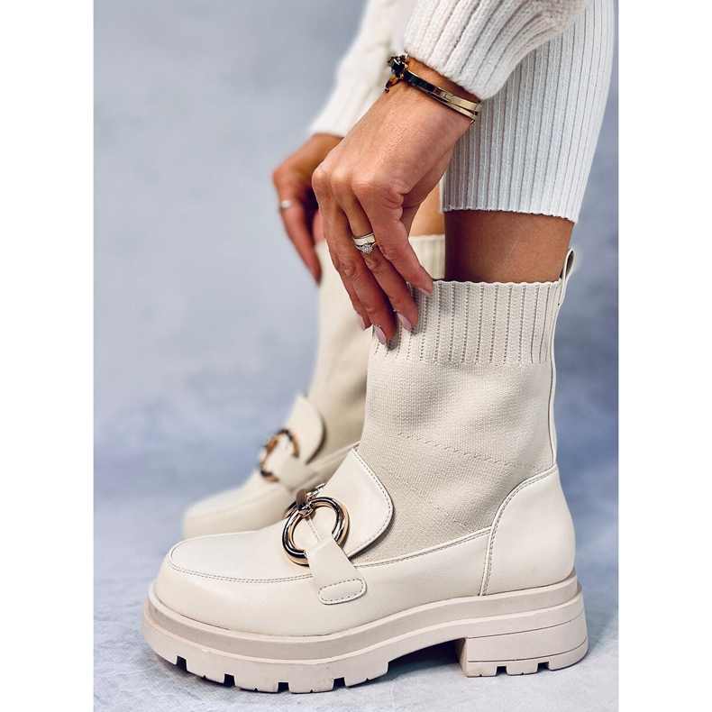 Sockenobermaterial in Ton Beige 1