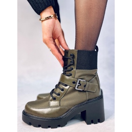 Schnürstiefel mit hohem Absatz Brooks DK.GREEN grün 2