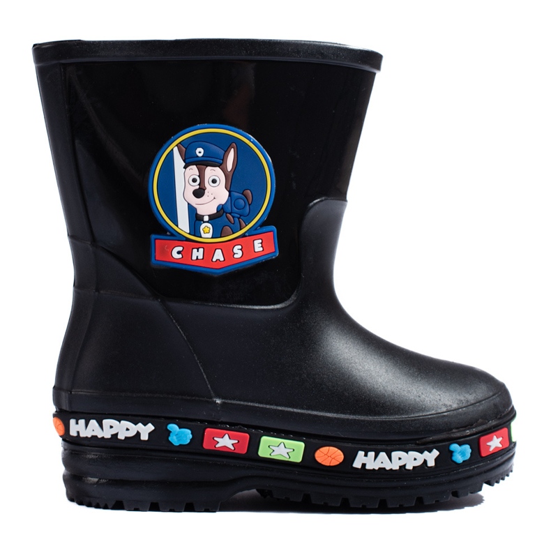 Schwarze Gummistiefel für Kinder von Shelovet 1