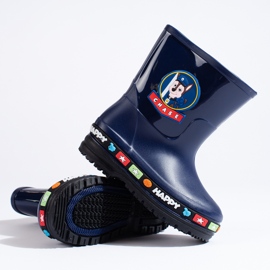 Marineblaue Gummistiefel für Kinder von Shelovet 2