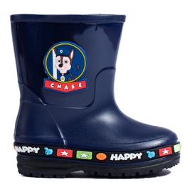 Marineblaue Gummistiefel für Kinder von Shelovet 1
