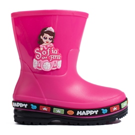 Rosa Gummistiefel für Kinder mit Prinzessin Shelovet 1