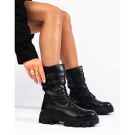 Schwarze Damenbaggies mit Shelovet-Schnallen 1