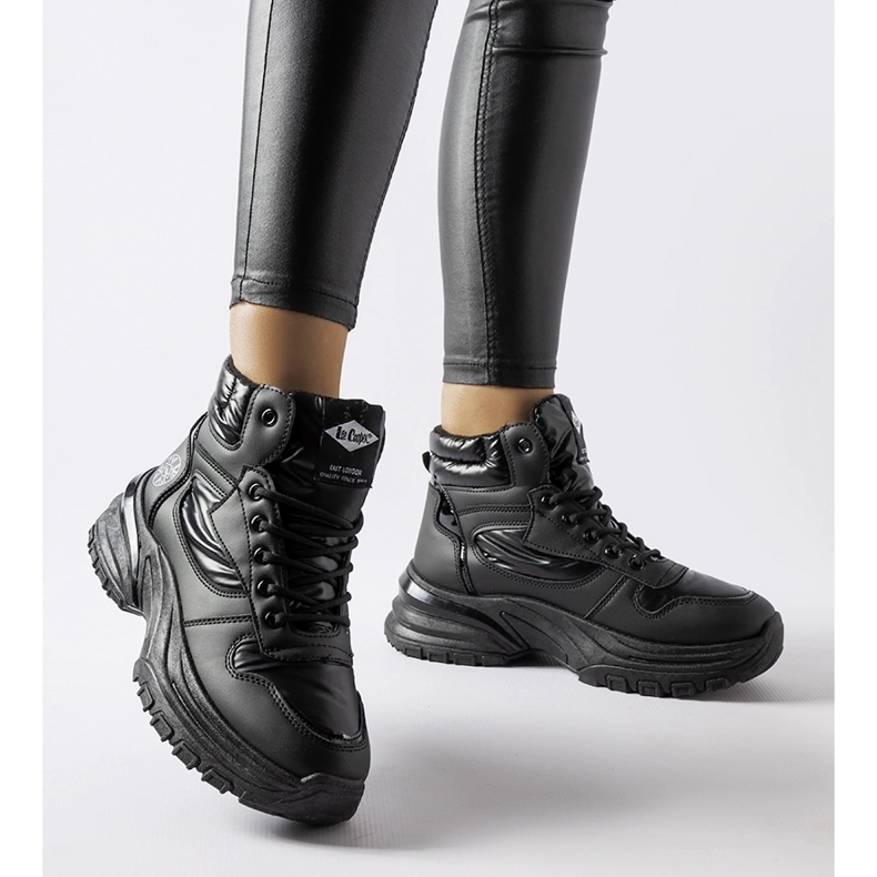 Schwarze Lee Cooper LCJ-23-44-1973L Stiefel 1