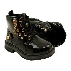 Miss Mädchen-Lackstiefel, Stern 23DZ23-6593, schwarz 6