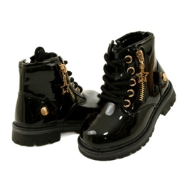 Miss Mädchen-Lackstiefel, Stern 23DZ23-6593, schwarz 3
