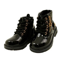 Miss Mädchen-Lackstiefel, Stern 23DZ23-6593, schwarz 2