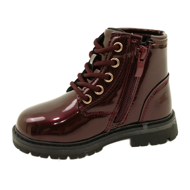 Miss Mädchenstiefel, Lackleder, Stern 23DZ23-6593, Burgund rot 2