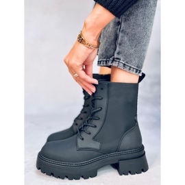 Tamar Schwarze Schnürstiefel 1