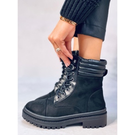 Gaba Schwarze Arbeitsstiefel für Damen 1