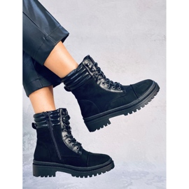 Gaba Schwarze Arbeitsstiefel für Damen 2