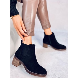 Fill Schwarze Stiefel mit weitem Absatz 1