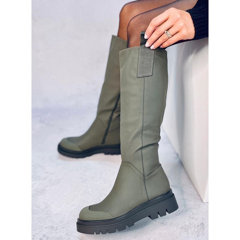 Gibbs Army Green Reitstiefel für Damen grün 1
