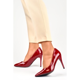 Rote Lack-Stilettos für Damen 3