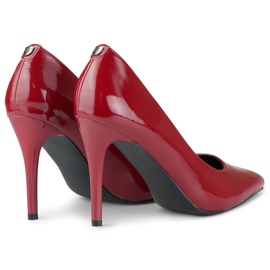 Rote Lack-Stilettos für Damen 4