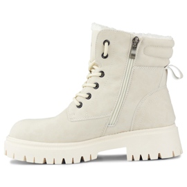 Beige isolierte Damen-Wanderstiefel 2