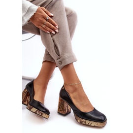 Frauenlederpumpen Laura Messi 2599 Schwarz 3