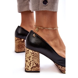 Frauenlederpumpen Laura Messi 2599 Schwarz 2