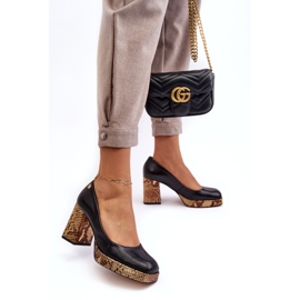 Frauenlederpumpen Laura Messi 2599 Schwarz 1