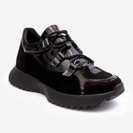 Damen-Sportschuhe aus Lackleder M01/2 Zazoo Schwarz 1