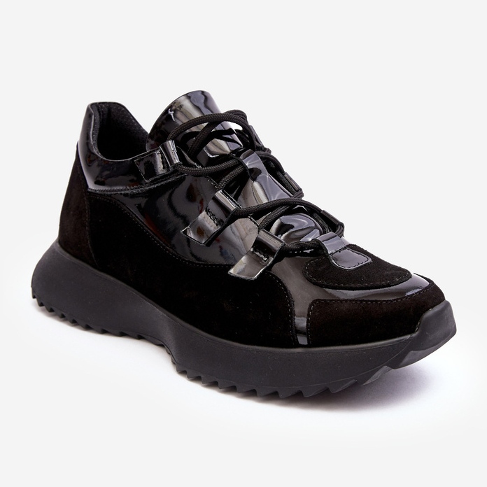 Damen-Sportschuhe aus Lackleder M01/2 Zazoo Schwarz 1