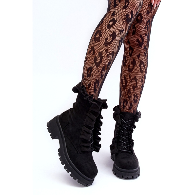 Seastar Waren isolierte flache Stiefel schwarze Stiefel 3