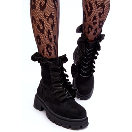 Seastar Waren isolierte flache Stiefel schwarze Stiefel 4