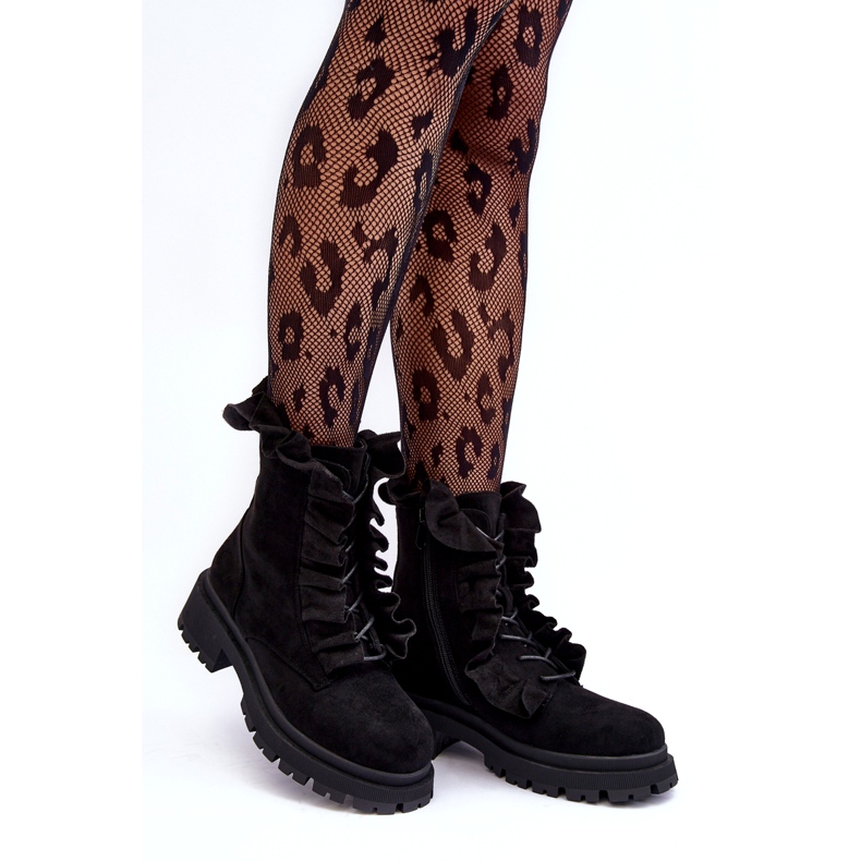 Seastar Waren isolierte flache Stiefel schwarze Stiefel 2