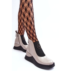 Lederkeilstiefel S.Barski MR870-22 Hellgrau 2