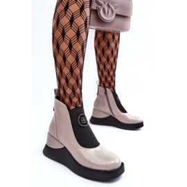 Lederkeilstiefel S.Barski MR870-22 Hellgrau 3