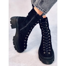 Wayne Black Schnürstiefel für Damen schwarz 4