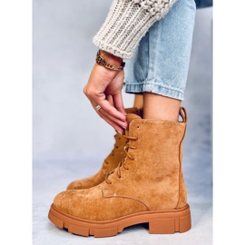 Zoe Camel Schnür-Arbeiter braun 1