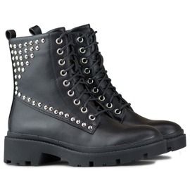 Damen-Rockarbeiterinnen aus Öko-Leder schwarz 1