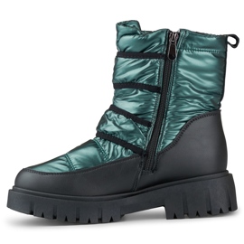 Laila warme Damen-Schneestiefel mit Klettverschluss schwarz 2