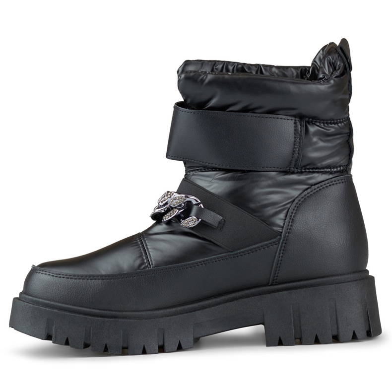 Damen-Schneestiefel mit Selena-Kette schwarz 2