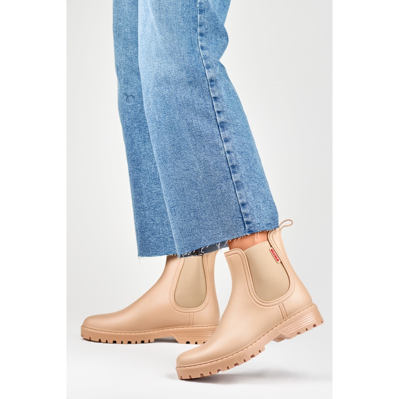 Beige Damen-Gummistiefel 2