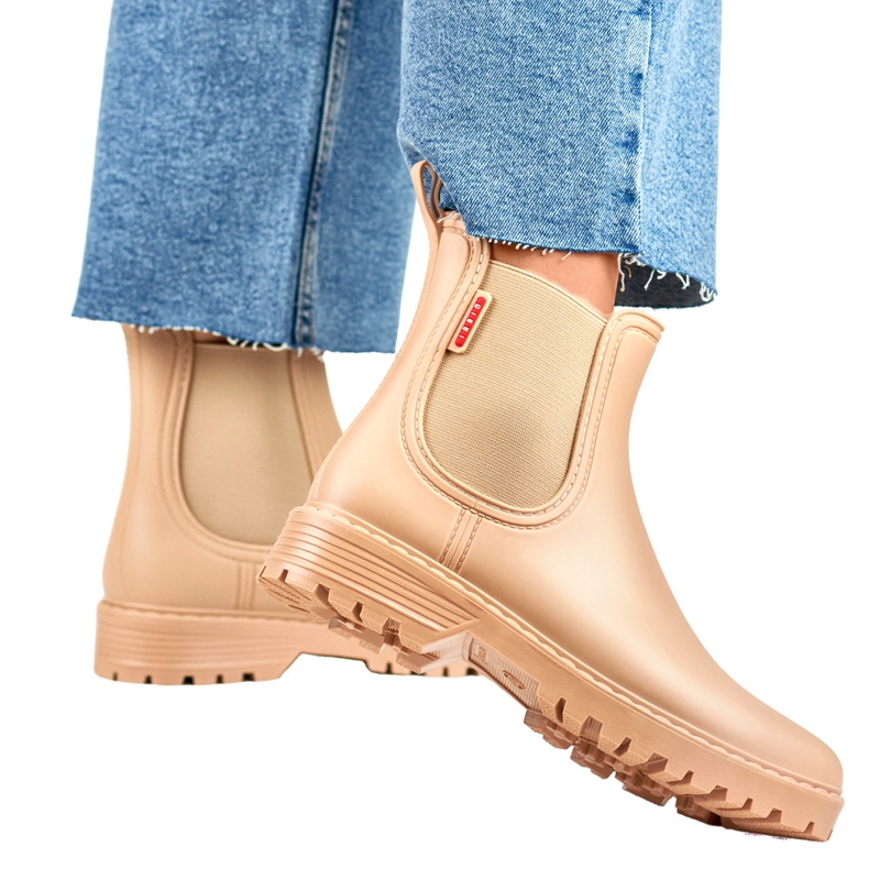 Beige Damen-Gummistiefel 1