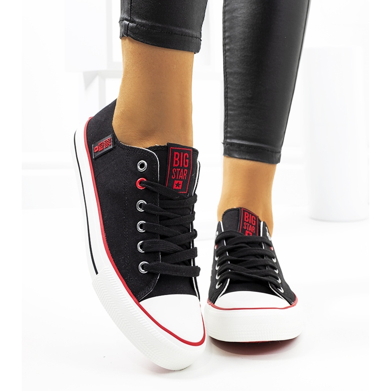 Schwarze klassische Turnschuhe Big Star JJ274122 1