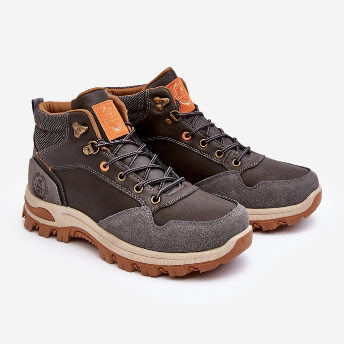 Herren Trapper Schnür-Trekkingschuhe Grau Salomene 1