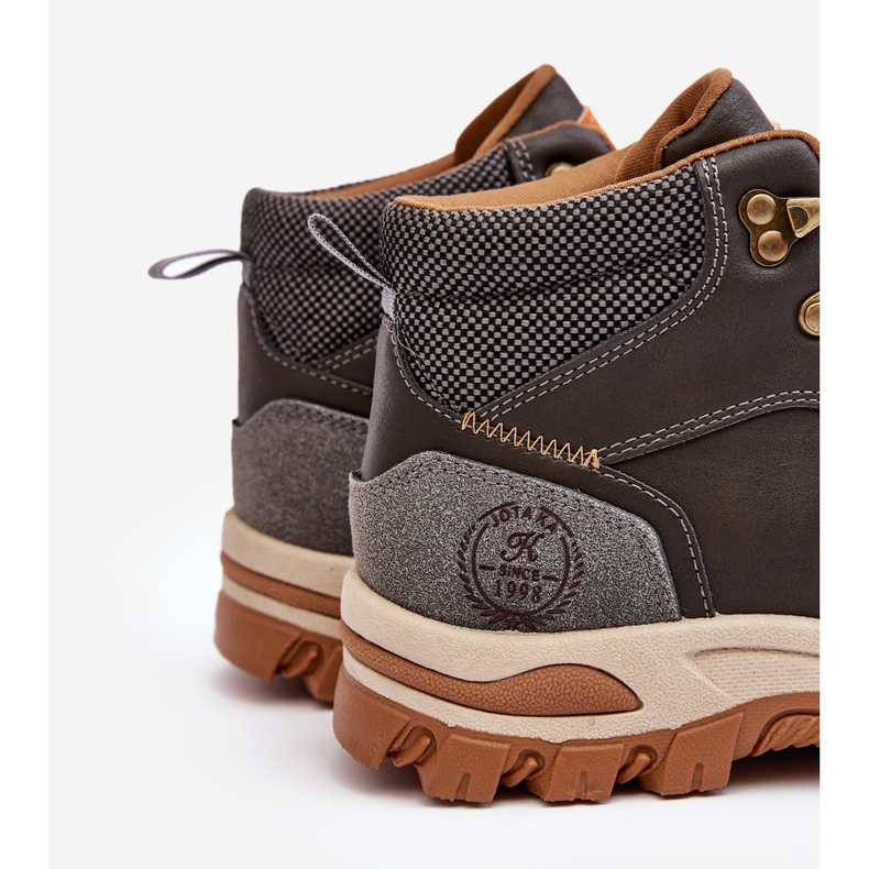 Herren Trapper Schnür-Trekkingschuhe Grau Salomene 2