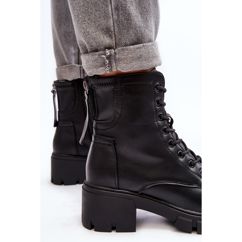 Vinceza Isolierte Arbeitsstiefel mit Reißverschluss für Damen in Schwarz von Evrarda 1