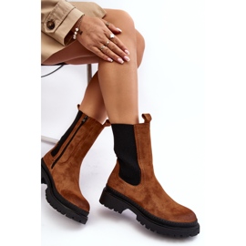 Camel Samil Chelsea-Stiefel für Damen mit Reißverschluss braun 3