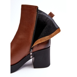 Lemar Littosa Lemar Littosa Lederstiefeletten mit massivem Absatz und Reißverschlüssen braun 2