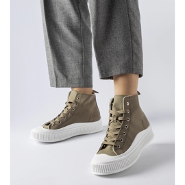 Grüne High-Plateau-Sneaker von Guerrino 1