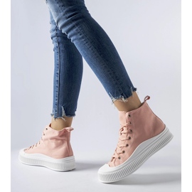 Rosa Guerrino-Sneaker mit hohem Plateau 2