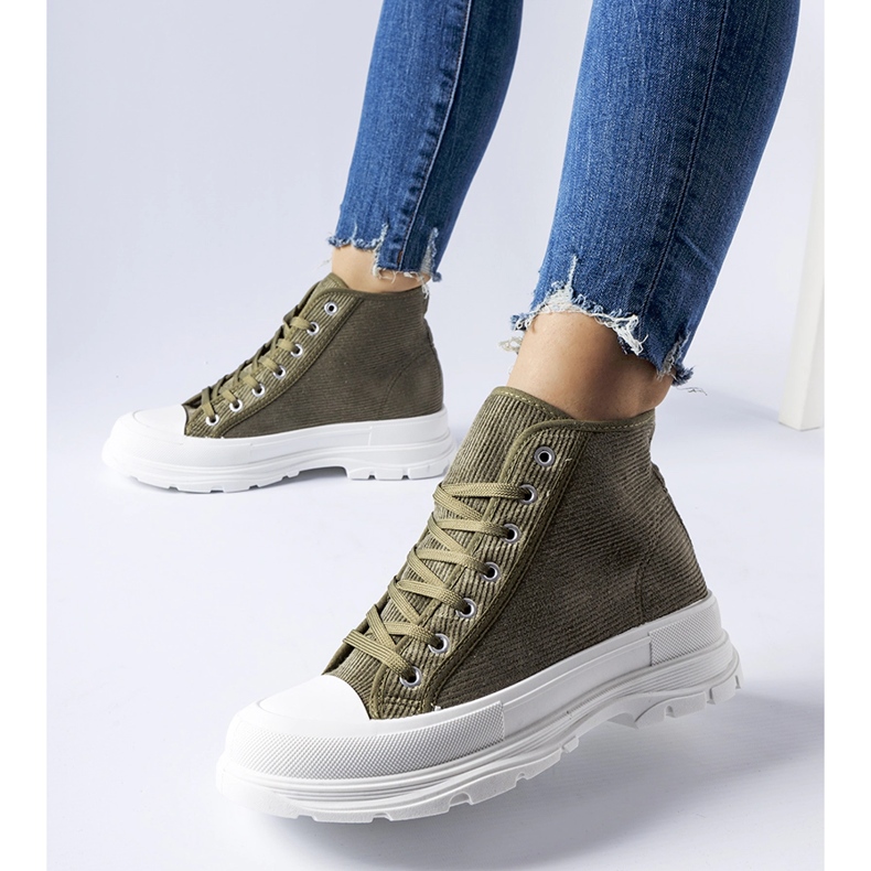 Inna Grüne Villaggio-High-Top-Sneaker 1