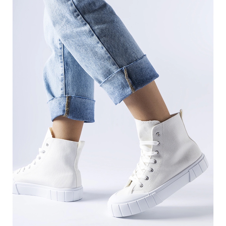 Inna Weiße Citta High-Top-Sneaker 1