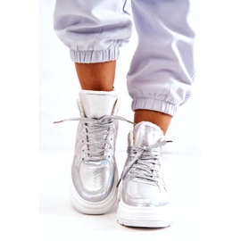 Silber isolierte Sportschuhe für Frauen mit Frauen 6