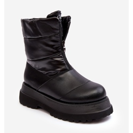 Damen-Schneestiefel mit dicker Sohle und Reißverschluss GOE MM2N4078 Schwarz 1